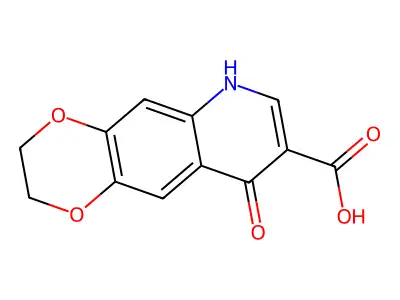 9-hydroxy-2H,3H-[1,4]dioxino[2,3-g]quinoline-8-carboxylic acid structure