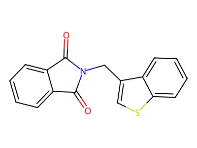 2-(1-Benzothiophen-3-ylmethyl)isoindole-1,3-dione structure