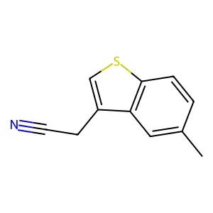 (5-Methyl-1-benzothiophen-3-YL)acetonitrile structure