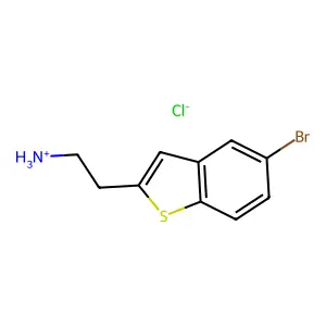 2-(5-Bromo-1-benzothiophen-2-yl)ethan-1-amine--hydrogen chloride (1/1) structure
