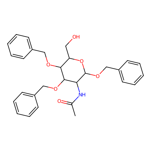 N-Acetyl-1,3,4-O-tribenzylglucosamine structure