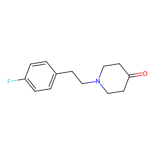 1-[2-(4-Fluorophenyl)ethyl]piperidin-4-one structure