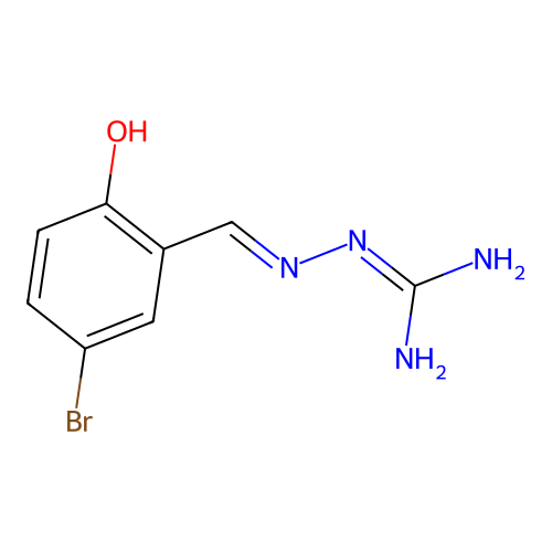 Hydrazinecarboximidamide,2-[(5-bromo-2-hydroxyphenyl)methylene]- structure