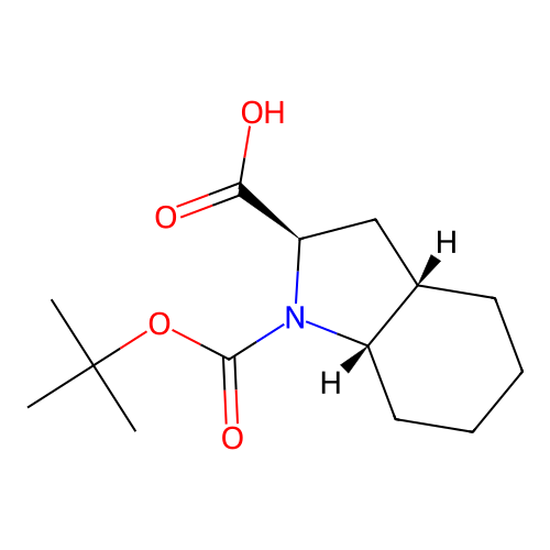 (2R,3aS,7aS)-1-(tert-butoxycarbonyl)octahydro-1H-indole-2-carboxylic acid structure