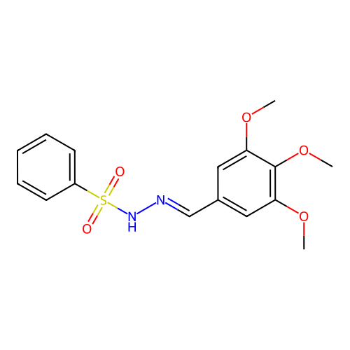 N'-[(E)-(3,4,5-trimethoxyphenyl)methylidene]benzenesulfonohydrazide structure