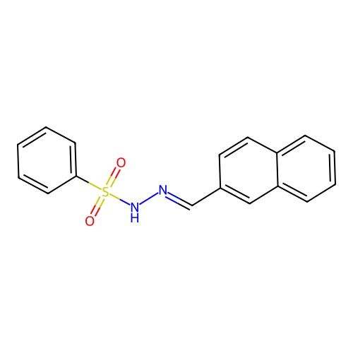 N'-[(E)-naphthalen-2-ylmethylidene]benzenesulfonohydrazide structure
