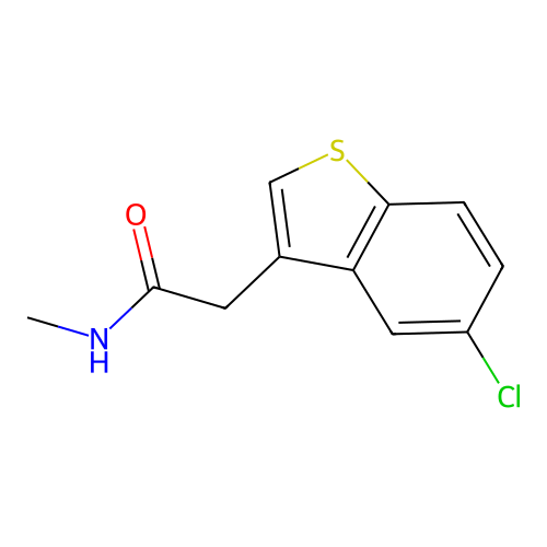 2-(5-氯-1-苯并噻吩-3-基)-N-甲基乙酰胺 structure