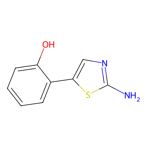 2-(2-Aminothiazol-5-yl)phenol structure