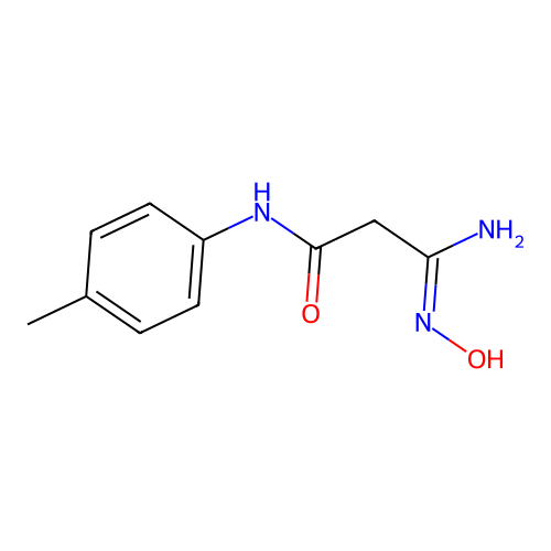 2-(N'-hydroxycarbamimidoyl)-N-(4-methylphenyl)acetamide structure