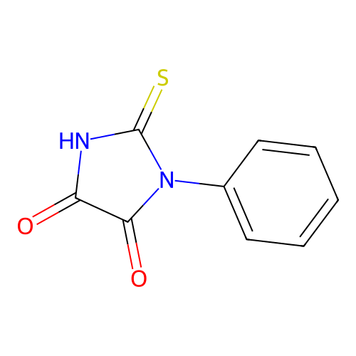 1-Phenyl-2-thioxoimidazolidine-4,5-dione structure