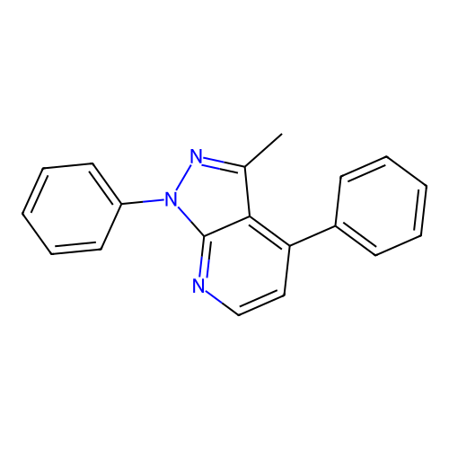 3-methyl-1,4-diphenyl-1H-pyrazolo[3,4-b]pyridine structure