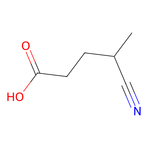 4-Cyano-4-methylbutanoic acid structure