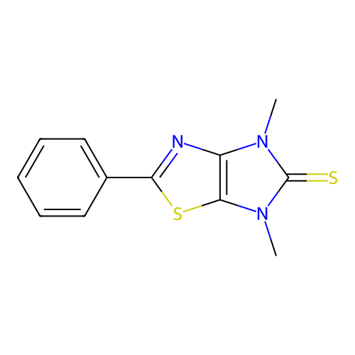 5H-Imidazo[4,5-d]thiazole-5-thione, 4,6-dihydro-4,6-dimethyl-2-phenyl- structure