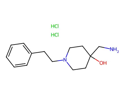 4-(Aminomethyl)-1-phenethylpiperidin-4-ol dihydrochloride structure