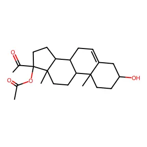 (3beta)-17-(Acetyloxy)-3-hydroxypregn-5-en-20-one structure