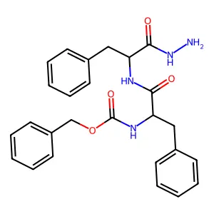 benzyl N-[1-[(1-hydrazinyl-1-oxo-3-phenylpropan-2-yl)amino]-1-oxo-3-phenylpropan-2-yl]carbamate structure