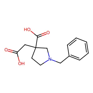 (R)-1-Benzyl-3-(carboxymethyl)pyrrolidine-3-carboxylic acid structure