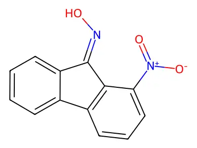 N-(1-nitrofluoren-9-ylidene)hydroxylamine structure