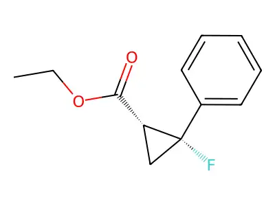 ethyl (1R,2R)-2-fluoro-2-phenylcyclopropane-1-carboxylate structure