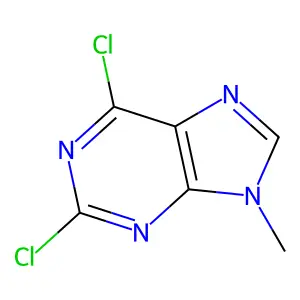 2,6-dichloro-9-methyl-9H-purine structure