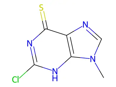9H-Purine-6-thiol, 2-chloro-9-methyl- structure