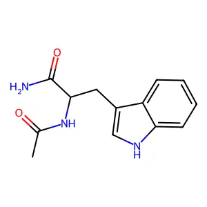 2-乙酰氨基-3-(1H-吲哚-3-基)丙酰胺 structure