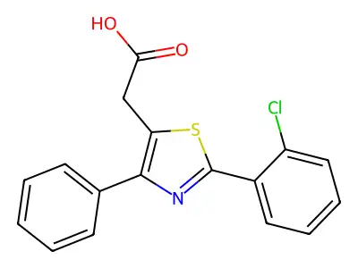 2-[2-(2-Chlorophenyl)-4-phenyl-1,3-thiazol-5-yl]acetic acid structure