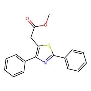 Methyl (2,4-diphenyl-1,3-thiazol-5-yl)acetate structure