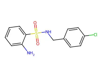 2-amino-N-(4-chlorobenzyl)benzenesulfonamide structure