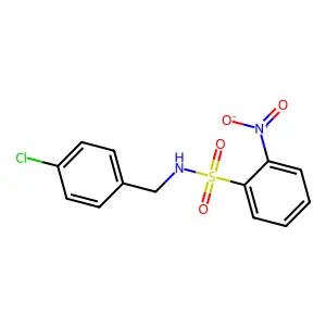 N-(4-chlorobenzyl)-2-nitrobenzenesulfonamide structure
