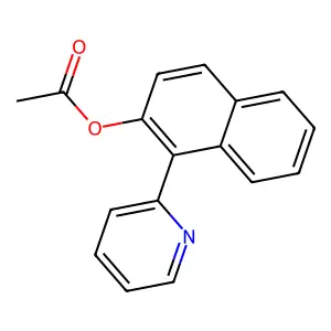 (1-Pyridin-2-ylnaphthalen-2-yl) acetate structure