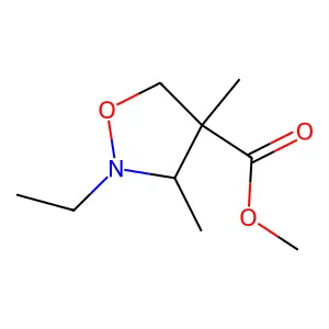 Methyl 2-ethyl-3,4-dimethyl-1,2-oxazolidine-4-carboxylate structure