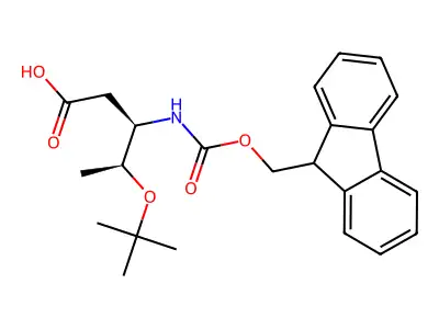 Fmoc-D-beta-homothreonine(OtBu) structure