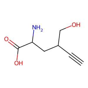2-Amino-4-(hydroxymethyl)hex-5-ynoic acid structure