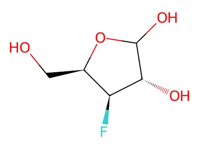 3-Deoxy-3-fluoro-D-xylofuranose structure