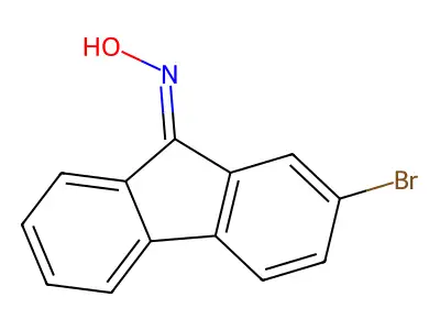 N-(2-bromofluoren-9-ylidene)hydroxylamine structure