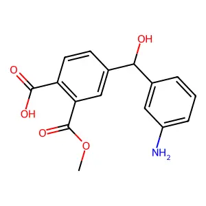 1,2-Benzenedicarboxylic acid, 4-((3-aminophenyl)hydroxymethyl)-, 2-methyl ester structure