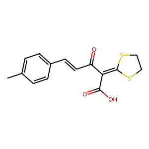 4-Pentenoic acid, 2-(1,3-dithiolan-2-ylidene)-5-(4-methylphenyl)-3-oxo- structure