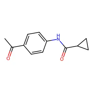 N-(4-acetylphenyl)cyclopropanecarboxamide structure