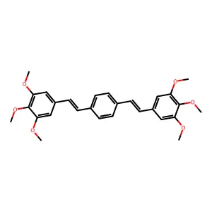 Benzene, 1,4-bis[2-(3,4,5-trimethoxyphenyl)ethenyl]- structure