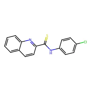 N-(4-氯苯基)喹啉-2-硫代甲酰胺 structure
