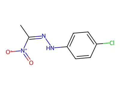 4-chloro-N-(1-nitroethylideneamino)aniline structure