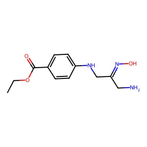 Ethyl 4-[(3-amino-2-hydroxyiminopropyl)amino]benzoate structure