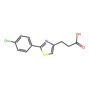 4-Thiazolepropionic acid, 2-(p-chlorophenyl)- structure