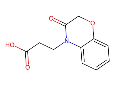 3-(3-oxo-3,4-dihydro-2H-1,4-benzoxazin-4-yl)propanoic acid structure