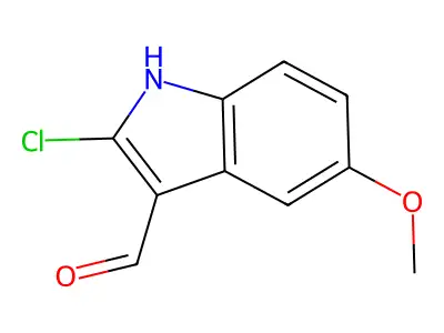 2-chloro-5-methoxy-1H-indole-3-carbaldehyde structure