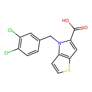 4-(3,4-Dichlorobenzyl)thieno[3,2-b]pyrrole-5-carboxylic acid structure