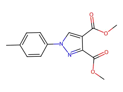 dimethyl 1-(4-methylphenyl)-1H-pyrazole-3,4-dicarboxylate structure