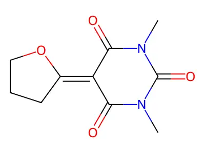 1,3-Dimethyl-5-(oxolan-2-ylidene)-1,3-diazinane-2,4,6-trione structure