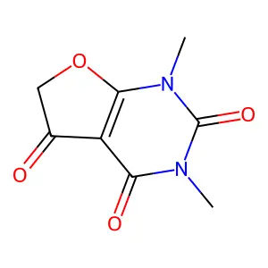 1,3-dimethylfuro[2,3-d]pyrimidine-2,4,5(1H,3H,6H)-trione structure